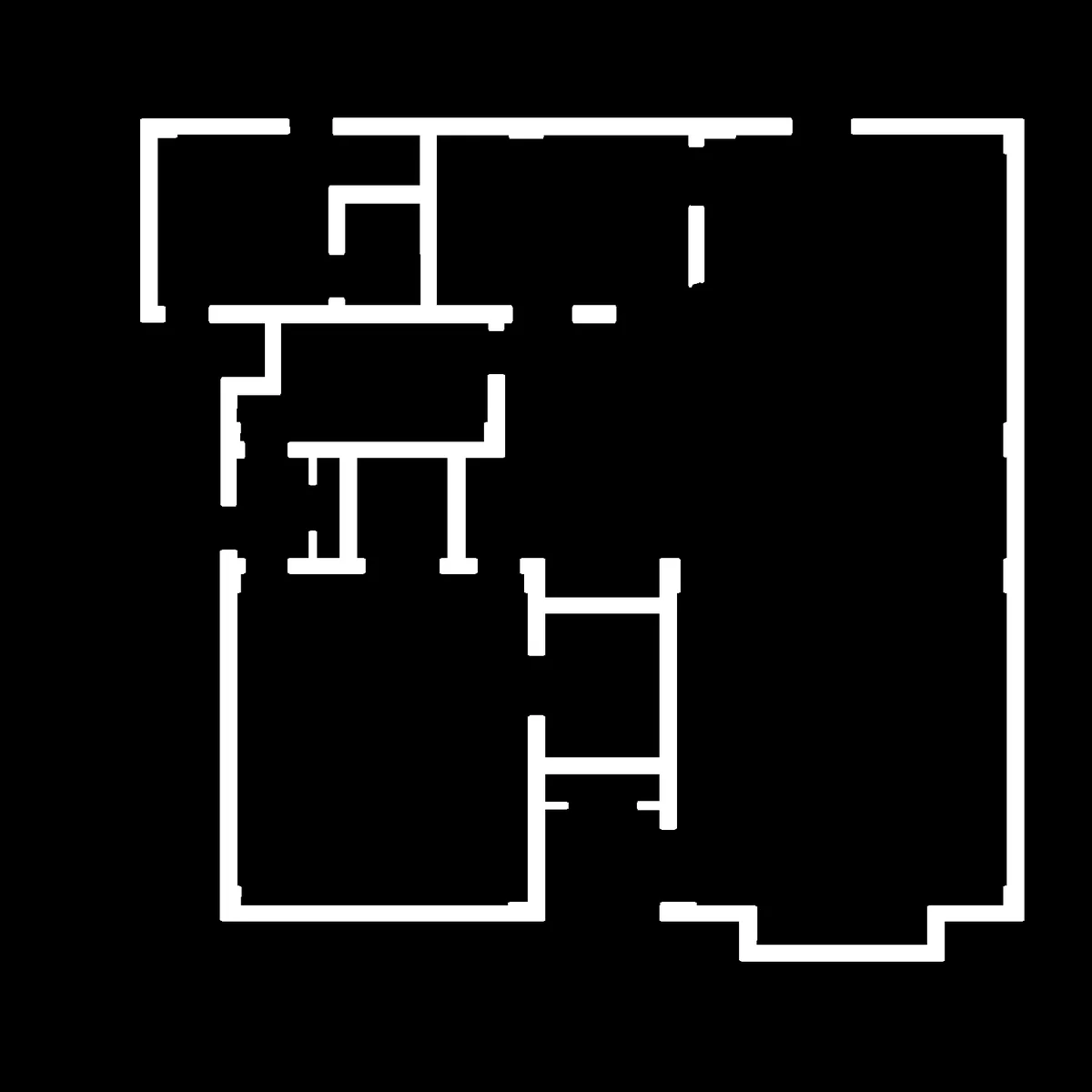 Returned wall segmentation mask